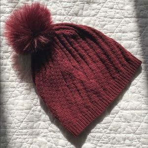 Ann Taylor pompom beanie
